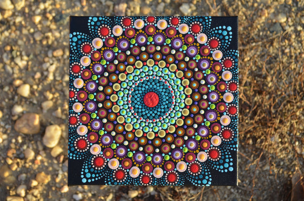 Mandala 6x6 Canvas — Periwinkle Art & Glassworks