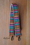 Hand Made Purse Strap, "Fiesta" Chevron Back, Adjustable Strap, 24 to 41 inches