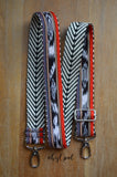 Hand Made Purse Strap, authentic "Javana" Chevron Back, Adjustable Strap, approx. 29 to 49 inches