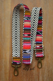 Hand Made Purse Strap, authentic "Javana" Chevron Back, Adjustable Strap, approx. 27 to 46.5 inches