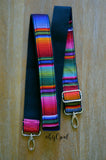 Hand Made Purse Strap, "Rainbow Stripes" Adjustable Strap, approx. 27 to 46 inches, your choice of backing and hardware