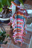 One of a Kind Hand Made Purse Strap, "Valencia Tassels" Rust Back, approx. 40 inches