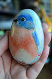 Bird Painted Rock, Hand Painted Stone, Bird Watching, Eastern Bluebird, Bird Art, Painted Rock