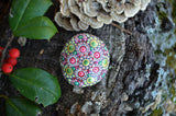 Christmas Mandala Stone, Painted Rock, Boho Gift, Holiday Mandala, Hand Painted Rock, Gift Art