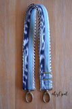 Hand Made Purse Strap, OOAK "Moonlight Orchid" Chevron Back, Adjustable Strap, approx. 28 to 48 inches