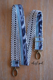 Hand Made Purse Strap, OOAK "Moonlight Orchid" Chevron Back, Adjustable Strap, approx. 28 to 48 inches