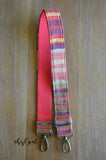 Hand Made SHORTY Purse Strap, "Sunset" Red Back, Adjustable Strap, 20 to 32 inches