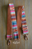 Hand Made Purse Strap, "Valencia" Rust Back, Adjustable Strap, approx. 26 to 46 inches