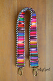 Hand Made Purse Strap, "Fauxvana©" Chevron Back, Adjustable Strap, approx. 27 to 47 inches