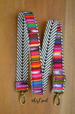 Hand Made Purse Strap, "Fauxvana©" Chevron Back, Adjustable Strap, approx. 27 to 47 inches