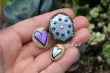 Cute Fridge Magnets, Hand Painted Rock, Mini Magnets, 3 Refrigerator Magnets